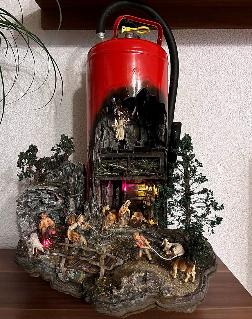 Feuerlöscherkrippe